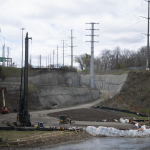 West Side of the Credit River (Looking East) – Preparation for the west bridge pier works