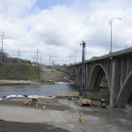 est Side of the Credit River (Looking East) – Preparation for the west bridge pier works